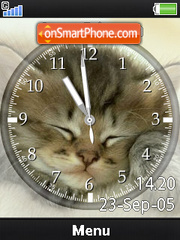 Clock Cat tema screenshot