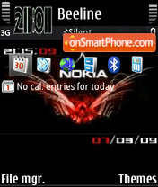 Nokia digital clock Theme-Screenshot