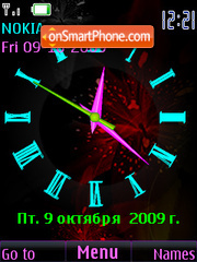 Clock analog colour es el tema de pantalla