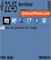 Скриншот темы Monochrome Blue