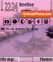 Pink landscape tema screenshot