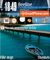 Скриншот темы Sea with WM 6.5icons