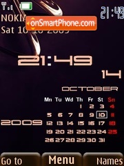 3d abstract calendar tema screenshot