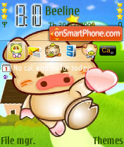 Скриншот темы Pig Send Love