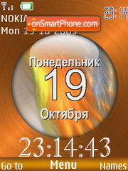 Clock, Russian date anim theme screenshot