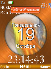 Скриншот темы Clock, Russian date anim