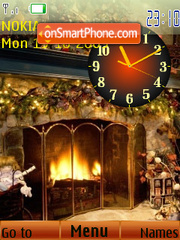 Near fireplace SWF tema screenshot