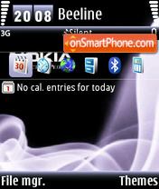 Скриншот темы Nokia Haze default