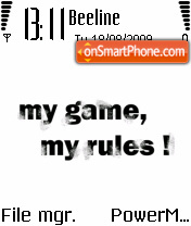 My Game My Rules es el tema de pantalla