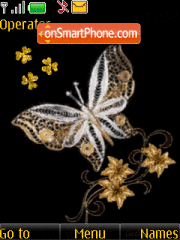 Capture d'écran Gold butterfly, animation thème