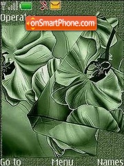 Скриншот темы Green orchids