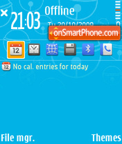 Blue n orange 01 tema screenshot