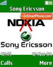 Sony Ericsson theme screenshot