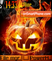 Halloween pumpkin faces tema screenshot