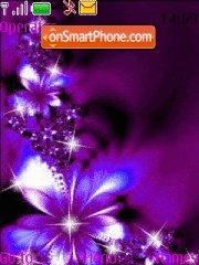 Dark blue flowers tema screenshot