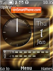 Golden Swirl Dash tema screenshot