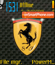 Скриншот темы Ferrari Yellow