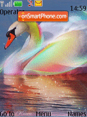 Swan color animated es el tema de pantalla