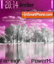 Pink Winter tema screenshot