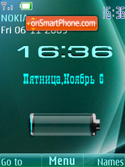 Скриншот темы Clock, date & battery