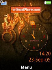 Fire Clock theme screenshot