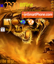 Wolf dragon in fire es el tema de pantalla