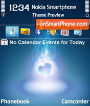 Love Blue tema screenshot