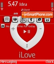 Capture d'écran Ipod Love thème