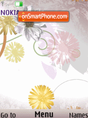 Скриншот темы Flowers, flash animation v.2