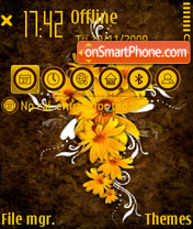 Скриншот темы Yellow flowers 02