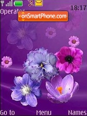 Violet flowers tema screenshot