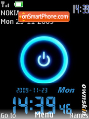 Off SWF Clock tema screenshot