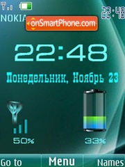 Clock, date & battery theme screenshot