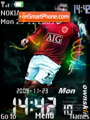 Ronaldo Clock tema screenshot