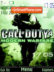 Call of duty SWF Clock tema screenshot