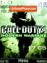 Call of duty SWF Clock es el tema de pantalla