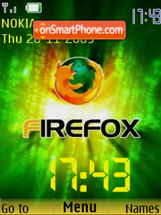 Mozilla Firefox SWF Clock tema screenshot