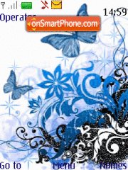 Capture d'écran Blue Butterflies thème
