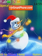 Snowman animated tema screenshot