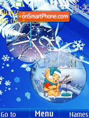 Winter5 clock animated tema screenshot