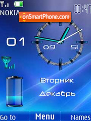 Clock battery & date3 tema screenshot