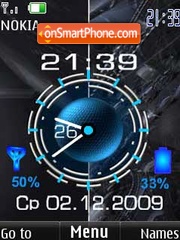Clock battery & date4 tema screenshot
