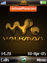 Walkman Gold tema screenshot