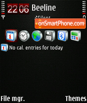 Stones Black Red tema screenshot