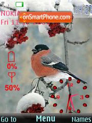 Bullfinch SWF es el tema de pantalla