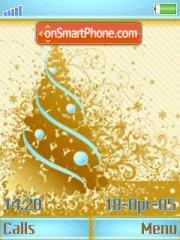 Golden Christmas tema screenshot