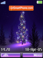 Purple Christmas Animated tema screenshot