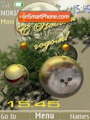 Clock new year animated tema screenshot