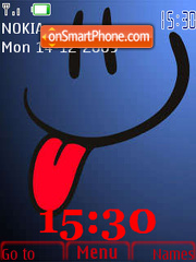 Blue Smile SWF tema screenshot