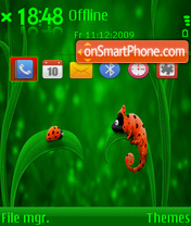 Ladybug and Chameleon theme screenshot